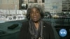 A still from a April 3, 2023 video interview U.S. Ambassador to the United Nations Linda Thomas-Greenfield held with VOA at U.N. headquarters in New York.