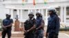 FILE - Policemen stand guard in front of Ghana's Supreme Court in Accra, Aug. 29, 2013. The court is holding a hearing on an injunction seeking to overturn a contested law that severely curtails LGBTQ rights.