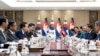 16일 한국 대통령실 청사에서 윤석열 한국 대통령과 한국을 공식방문한 훈 마넷 캄보디아 총리가 정상회담을 갖고 있다. (사진출처: 한국 대통령실)