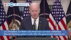 VOA60 America - Biden says "the banking system is safe"
