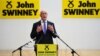 Member of the Scottish National Party (SNP) John Swinney delivers a speech to announce his intentions of running for the SNP leadership as well as his candidacy for the Scotland's first minister position, during a press event in Edinburgh, May 2, 2024.