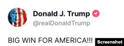 Objava bivšeg predsjednika SAD Donalda Trumpa na mreži Truth Social.