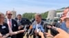 German Vice Chancellor and Economy Minister Robert Habeck speaks to reporters after he visits Panmunjom, the demilitarized zone between South Korea and North Korea, in Paju, South Korea, June 21, 2024.