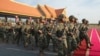 ကမ္ဘောဒီယား-တရုတ် ကြည်း-ရေ ပူးတွဲ စစ်ရေး လေ့ကျင့်မှုမှာ ပါဝင်တဲ့ တရုတ်စစ်သားများ