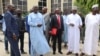 Wagombea wa urais kutoka muungano wa upinzani wakiwasilisha fomu zao kwenye Mahakama ya Katiba mjini N'Djamena, Machi 14, 2024. Picha ya AFP