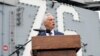FILE - U.S. Ambassador to Japan Rahm Emanuel delivers a speech at the U.S. Navy aircraft carrier USS Ronald Reagan at the U.S. Navy's Yokosuka base, in Yokosuka, south of Tokyo, May 16, 2024.