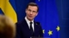 Premijer Švedske Ulf Kristersson na press konferenciji, 26. februara 2024. nakon što je Parlament Mađarske ratifikovao članstvo Švedske u NATO-u.