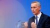 NATO Secretary-General Jens Stoltenberg speaks during a news conference after convening an online NATO leaders summit at NATO headquarters in Brussels, Feb. 25, 2022. 