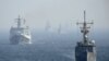 FILE - Chinese and other naval ships are seen in the Arabian Sea near Pakistan's port city of Karachi, Feb. 11, 2019. 