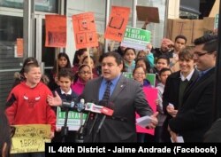 Jaime Andrade, the current incumbent, is Harish Patel's rival for the Illinois 40th.