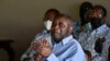 L'ancien président ivoirien Laurent Gbagbo assiste à une réunion avec des chefs traditionnels et des membres de son parti dans sa résidence de Mama le 28 juin 2021. (Photo par SIA KAMBOU / AFP)