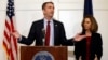 FILE - Virginia Gov. Ralph Northam, left, gestures as his wife, Pam, listens during a press conference in the Governor's Mansion at the Capitol in Richmond, Virginia, Feb. 2, 2019.