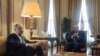Ministri i jashtëm rus Sergei Lavrov duke u takuar me homologun e tij egjiptian Sameh Shoukry në Kajro (24 korrik 2022)
