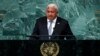 Prime Minister of Fiji Josaia Voreqe Bainimarama addresses the 77th session of the U.N. General Assembly, Sept. 23, 2022, at U.N. headquarters.