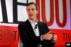 Jared Kushner, senior adviser to President Donald Trump, speaks during the TIME 100 Summit, in New York, April 23, 2019.