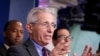 លោក​វេជ្ជបណ្ឌិត Anthony Fauci ថ្លែង​នៅ​ក្នុង​សន្និសីទ​កាសែត​ស្តី​ពី​មេរោគ​កូរ៉ូណា​នៅ​សេតវិមាន កាលពី​ថ្ងៃទី១៤ ខែមីនា ឆ្នាំ២០២០។