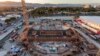 An aerial photo of the construction site of the $388 million Academy Museum of Motion Pictures scheduled to open in 2019. 