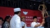 Capres Prabowo saat meresmikan tim pemenangannya di Solo, Kamis 29 Mei 2019 (Foto: VOA/Yudha)