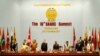 South Asian leaders, from left, Afghanistan President Ashraf Ghani, Bangladeshi prime Minister Sheikh Hasina, Bhutanese Prime Minister Tshering Tobgay, Indian Prime Minister Narendra Modi, Maldives President Abdulla Yameen, Nepalese Prime Minister Sushil Koirala, Pakistani Prime Minister Nawaz Sharif and Sri Lankan President Mahinda Rajapaksa stand during the 18th summit of the South Asian Association for Regional Cooperation (SAARC) in Katmandu, Nepal, Nov. 26, 2014. 