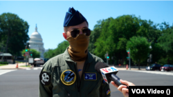Командир авіаційної ланки ВПС України із позивним “JUICE”, під час візиту до американської столиці. Вашингтон, США, 25 червня, 2022 р.
