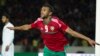 Le Marocain Ayoub el-Kaabi célèbre après avoir marqué lors du match de demi-finale du Championnat d'Afrique des Nations entre le Maroc et la Libye au Stade Mohammed V de Casablanca le 31 janvier 2018.