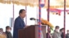 លោក​នាយក​​រដ្ឋមន្រ្តី ​ហ៊ុន សែន​ ថ្លែង​នៅក្នុង​ពិធី​សម្ពោធ​ផ្លូវ និង​ប្រព័ន្ធ​ប្រព្រឹត្តកម្ម​ទឹកកខ្វក់ និង​សមិទ្ធផល​នានា​ក្នុង​ក្រុង​ព្រះសីហនុ ខេត្តព្រះសីហនុ នៅថ្ងៃព្រហស្បតិ៍ ទី២ ខែធ្នូ ឆ្នាំ២០២១។ (រូបថត​ពី​ទំព័រ​ហ្វេសប៊ុក Samdech Hun Sen, Cambodian Prime Minister)