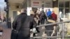 Serbia, Belgrade, covid testing line
