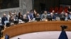U.S. Deputy U.N. Ambassador Robert Wood raises his hand to veto a draft resolution calling for a cease-fire in Gaza, during a United Nations Security Council meeting at U.N. headquarters in New York City, on Nov. 20, 2024. 