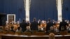 Witnesses stand to be sworn-in during a House Task Force hearing on the July 13 assassination attempt of Republican presidential nominee former President Donald Trump, on Capitol Hill, in Washington, Sept. 26, 2024.