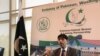 Moeed Yusuf, Pakistan's national security adviser, speaks to reporters at the Pakistani Embassy in Washington, Aug. 4, 2021, after a week of meetings with U.S. officials. 
