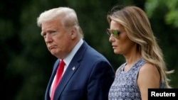 Donald et Melania Trump à Washington DC, le 27 mai 2020.