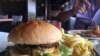A combination hamburger served in Pyongyang, North Korea, June 12, 2018. A new Australian study links fast food, like burgers, to dementia.