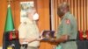 Manoj-Janar Massimo Biagini na kasar Italiya, hagu, tare da Manjo-Janar Anthony Omozoje, dama (Facebook/ Nigerian Army)