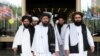 FILE - Members of a Taliban delegation leaving after peace talks with Afghan senior politicians in Moscow, Russia May 30, 2019.