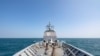 FILE - The Ticonderoga-class guided-missile cruiser USS Chancellorsville (CG 62) transits the Taiwan Strait, Nov. 12, 2019, in this photo made available by U.S. Navy.