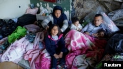 Migrants are seen near a bus station in Edirne, Turkey, March 6, 2020. 