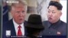 FILE - A man watches a TV screen showing U.S. President Donald Trump, left, and North Korean leader Kim Jong Un during a news program at the Seoul Train Station in Seoul, South Korea, Aug. 10, 2017.