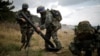  South Korean marines take part in a U.S.-South Korea joint landing operation drill as a part of the two countries' annual military training called Foal Eagle, in Pohang, South Korea, April 2, 2017. 