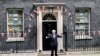 Britain's Prime Minister Boris Johnson talks to journalists outside Downing Street, to mark the 75th anniversary of VE Day, in London, May 8, 2020. 