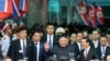 North Korean leader Kim Jong Un waves upon arrival by train in Dong Dang, a Vietnamese border town, Feb. 26, 2019, ahead of his second summit with U.S. President Donald Trump.