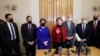 U.S. Senators attend a news briefing in Kyiv