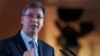 Serbian Prime Minister Aleksandar Vucic speaks during the Business Forum Serbia-Albania, in the town of Nis, Serbia, Oct. 14, 2016. 