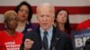 រូបឯកសារ៖ លោក Joe Biden អតីតអនុប្រធានាធិបតី និងបេក្ខជនប្រធានាធិបតីនៃគណបក្សប្រជាធិបតេយ្យ ថ្លែងនៅក្នុងយុទ្ធនាការរកសំឡេងឆ្នោត នៅទីក្រុង Columbus រដ្ឋ Ohio កាលពីថ្ងៃទី១០ ខែមីនា ឆ្នាំ២០២០។ 