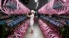 Employee works inside silk factory in Neijiang, Sichuan province, July 3, 2013. 
