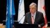 FILE - U.N. Secretary-General Antonio Guterres delivers a statement at the European headquarters of the United Nations in Geneva, Switzerland, Dec. 17, 2019.