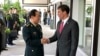 Chinese Defense Minister Wei Fenghe, left, greets U.S. Defense Secretary Mark Esper in Bangkok, Thailand, Nov. 18, 2019. 