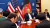 U.S. special envoy for peace in Afghanistan, Zalmay Khalilzad, center, speaks during a roundtable discussion with Afghan media at the U.S Embassy in Kabul, Afghanistan, Jan. 28, 2019. 