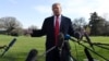 Tổng thống Donald Trump phát biểu với các phóng viên tại sân cỏ phía Nam Tòa Bạch Ốc về bảo hiểm sức khỏe.
