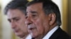 US Secretary of Defense Leon Panetta speaks during a news conference with his British counterpart, Philip Hammond (L), in London on January 19, 2013. 
