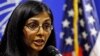 US Assistant Secretary of State for South and Central Asian Affairs Nisha Biswal speaks during a media briefing in Colombo, Sri Lanka, Feb. 1, 2014. 